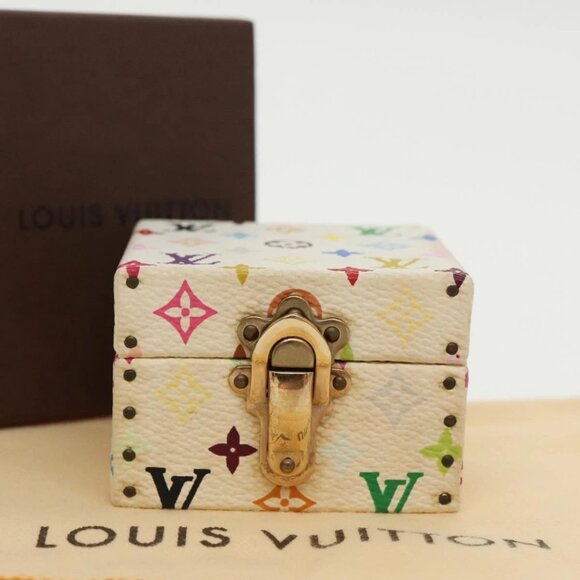 LOUIS VUITTON Monogram Multicolor Jewelry Box White LV Auth 96899A - Picture 13 of 16